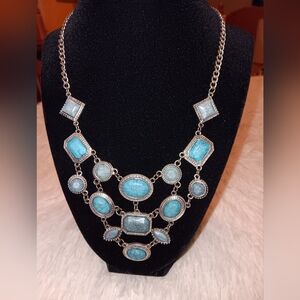 Elegant Blue Statement Necklace